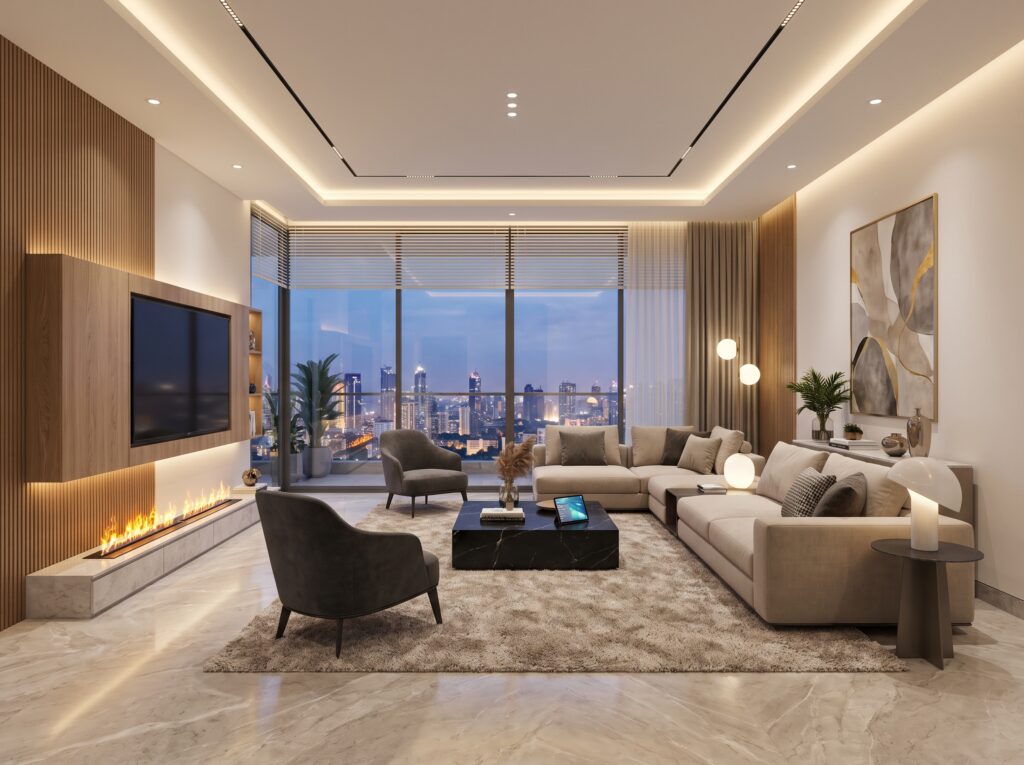 Living room interior modern city 202607081428