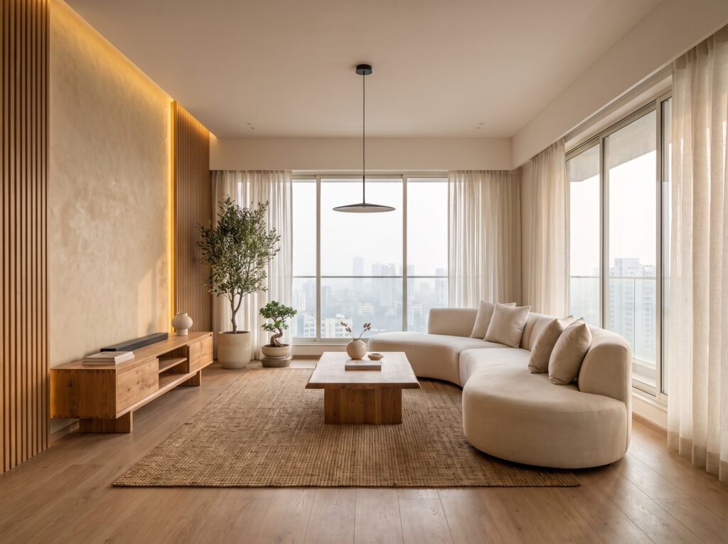 Luxury Japandi living room interior 202607081418