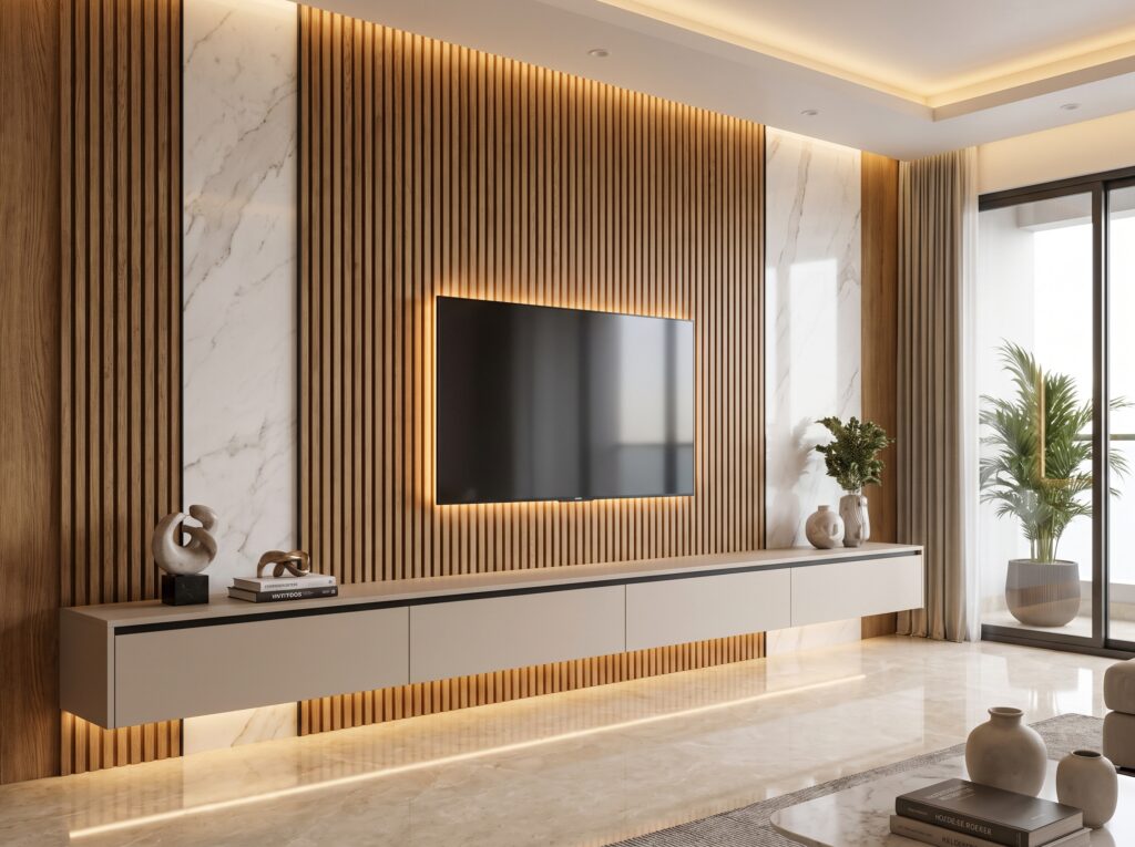 Luxury modern living room TV 202607091920
