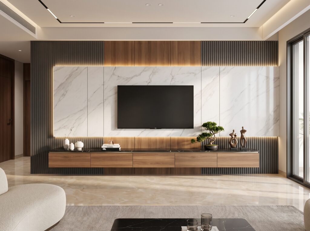 Luxury modern living room TV 202607091952