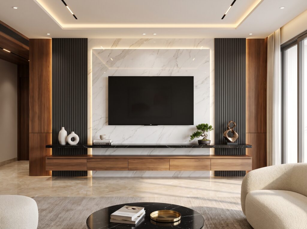 Luxury modern living room TV 202607091955