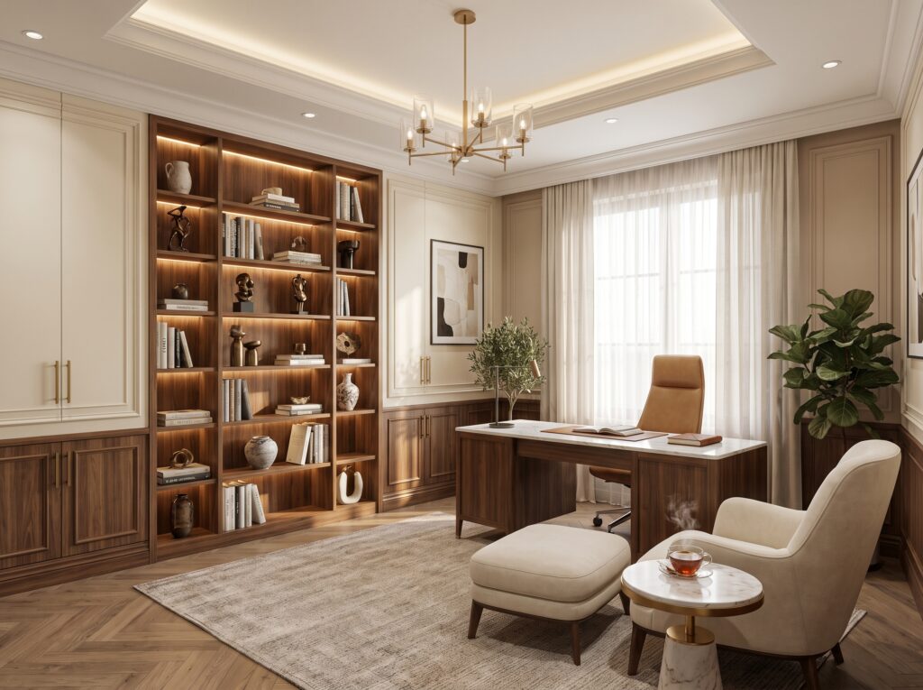 Luxury study room interior design 202607101359