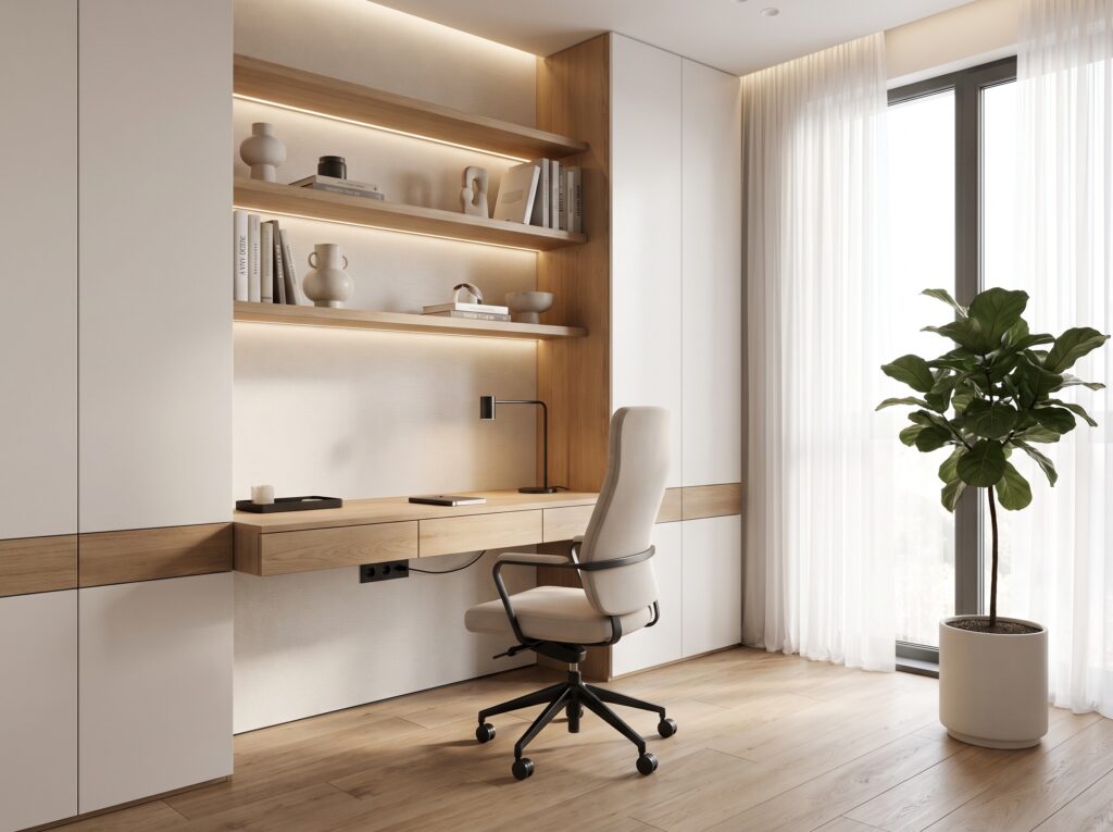 Study room interior neutral palette 202607101405