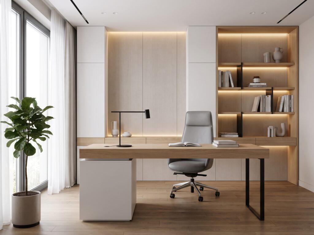 Study room interior neutral palette 202607101415
