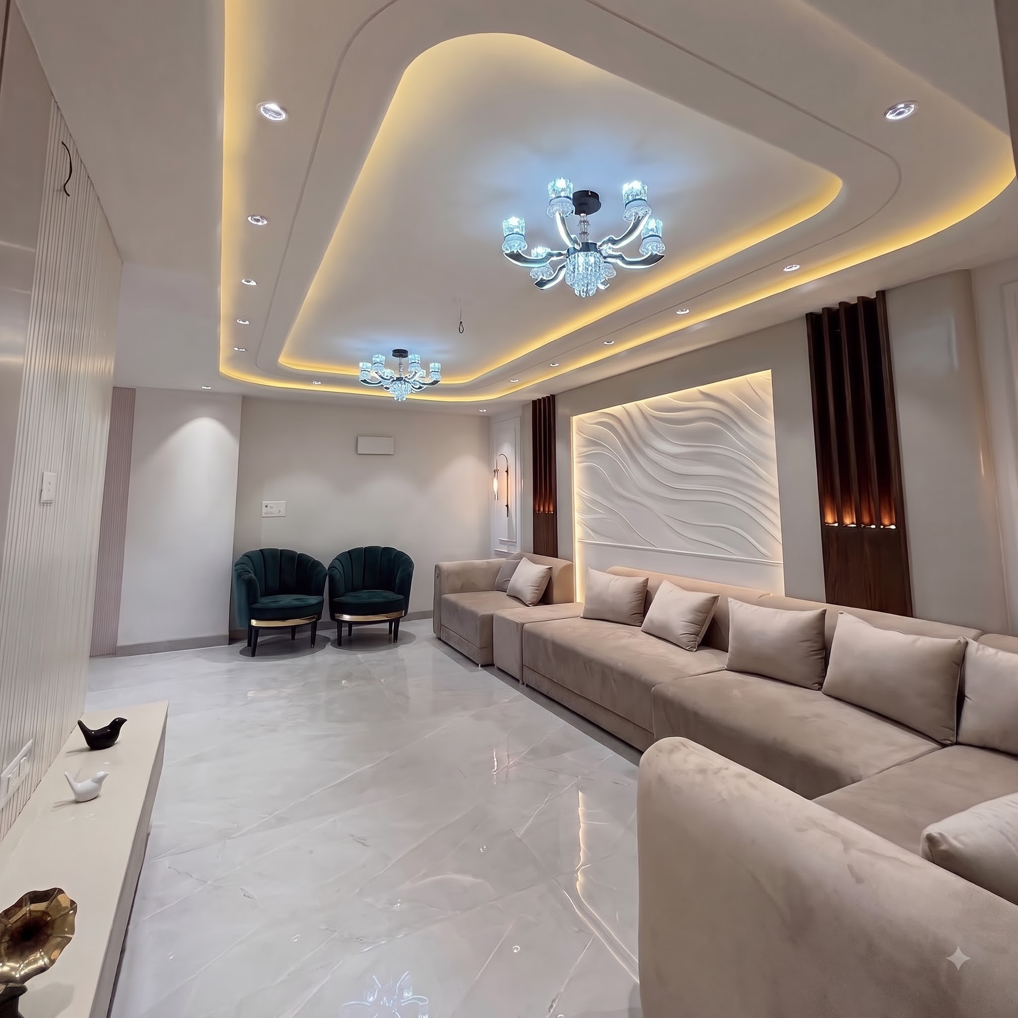 Warm premium living room